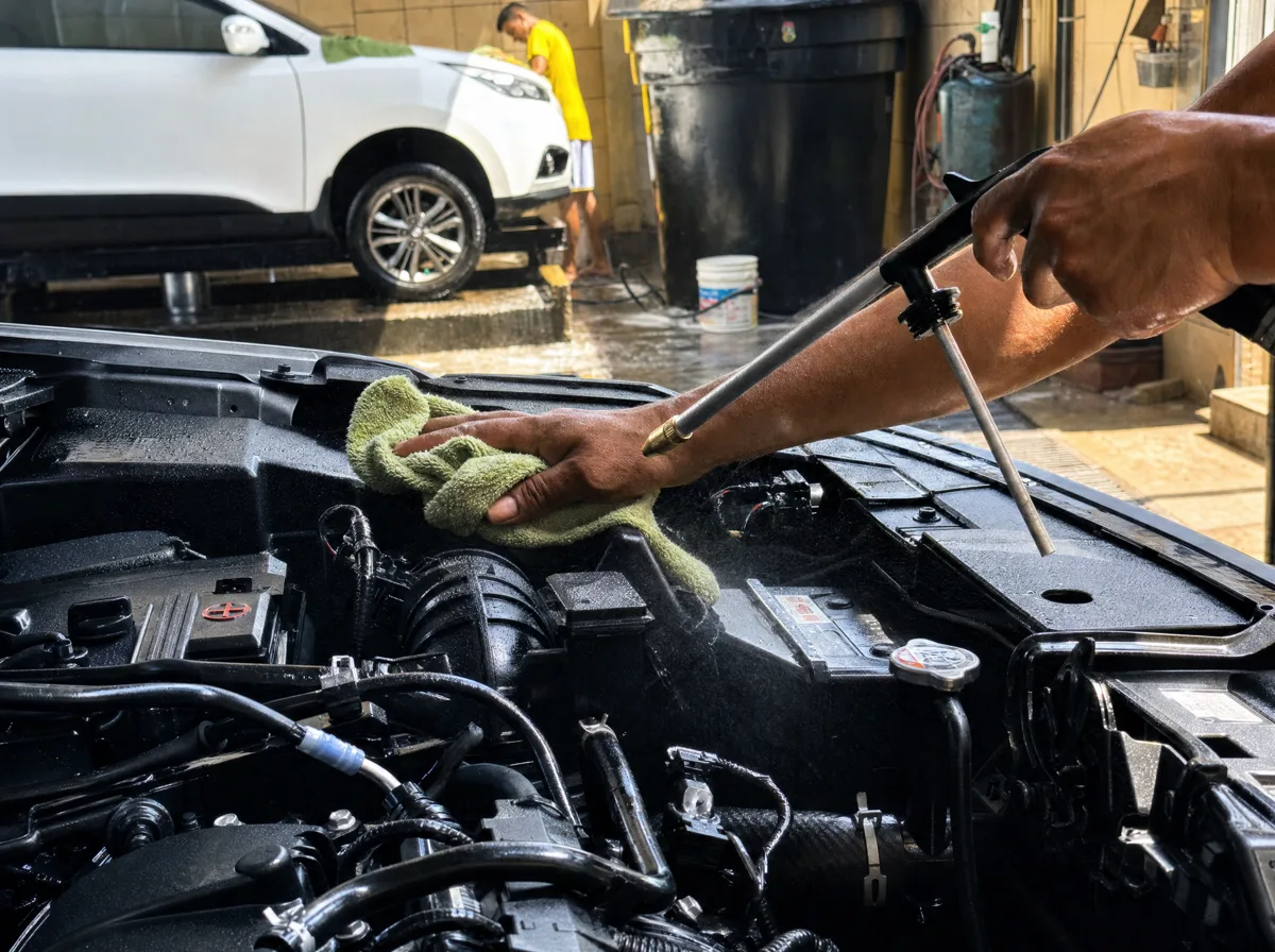 Limpieza del compartimiento del motor